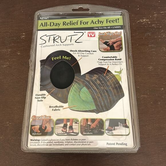 As Seen on TV | Strutz Cushioned Arch Supports - Green NIB - Picture 3 of 7